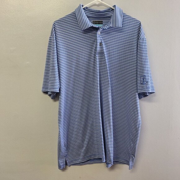 PGA‎ Tour Golf Shirt Pullover Collar Striped Button Mens Large Lightweight - Picture 8 of 8